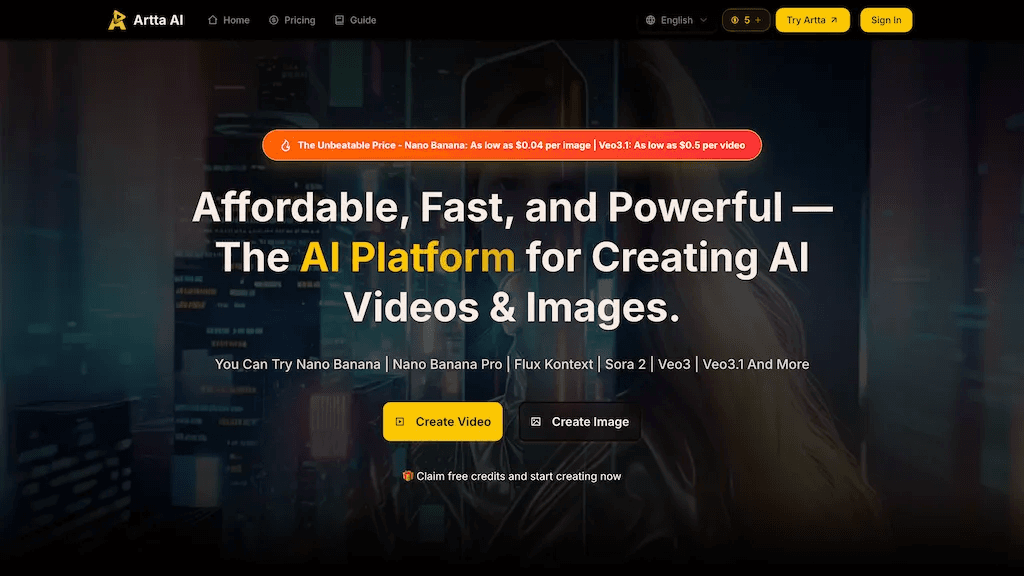 Artta AI 工具截图