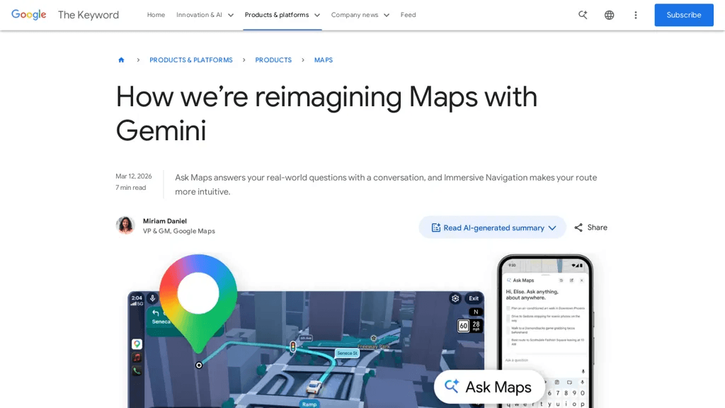 Ask Maps 官网截图