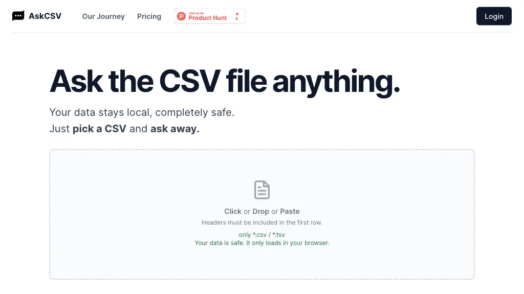 AskCSV 工具截图