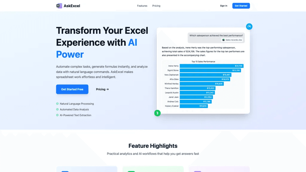 AskExcel 工具截图