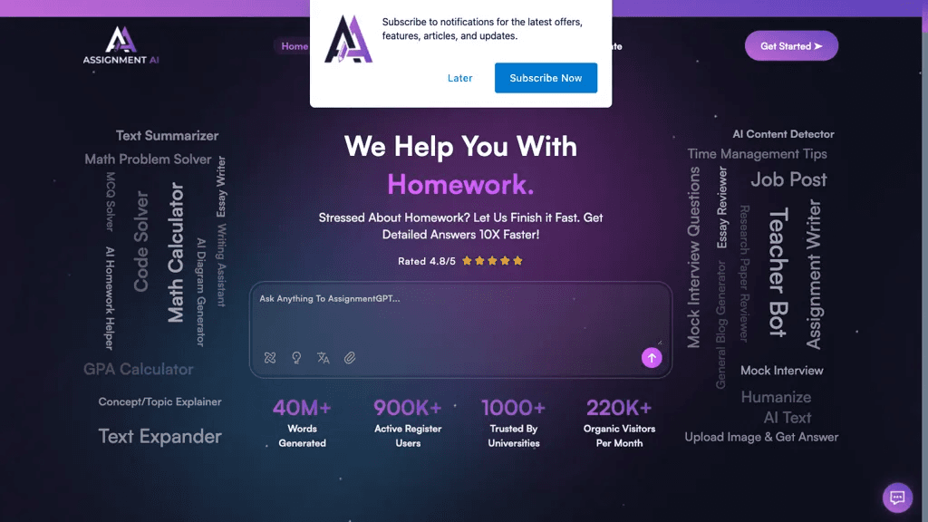 Assignmentgpt AI 官网截图
