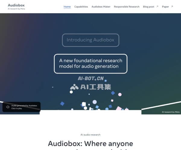 Audiobox by Meta 工具截图
