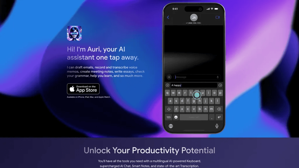 Auri.AI 官网截图