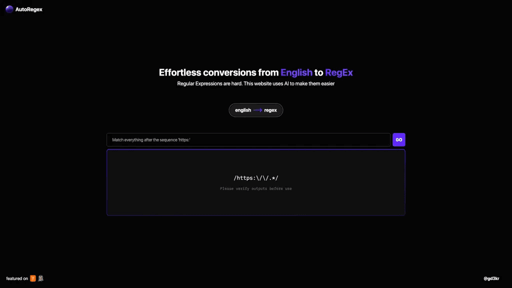 AutoRegex 工具截图