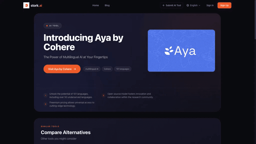 Aya 官网截图