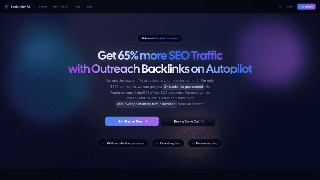 Backlinker AI 工具截图
