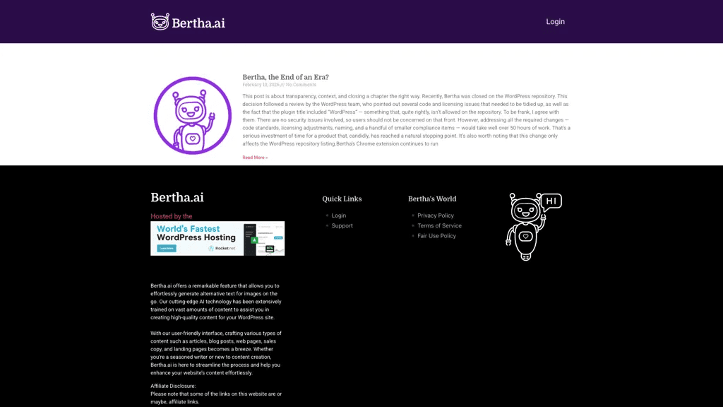 Bertha.ai 工具截图