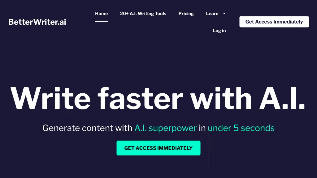 BetterWriter.ai 工具截图