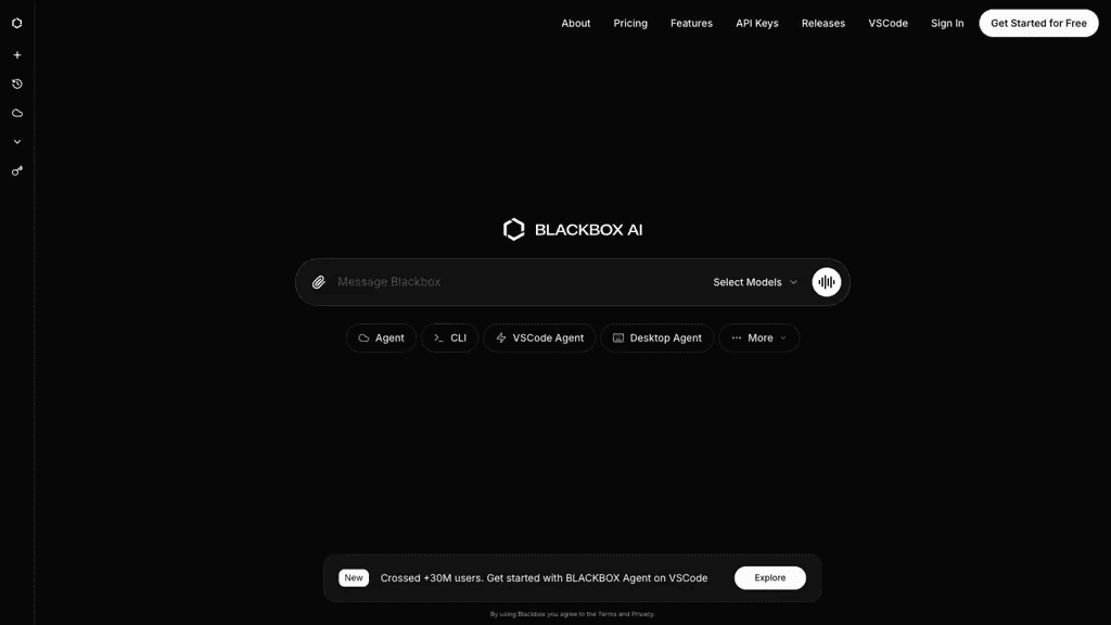 Blackbox AI 官网截图