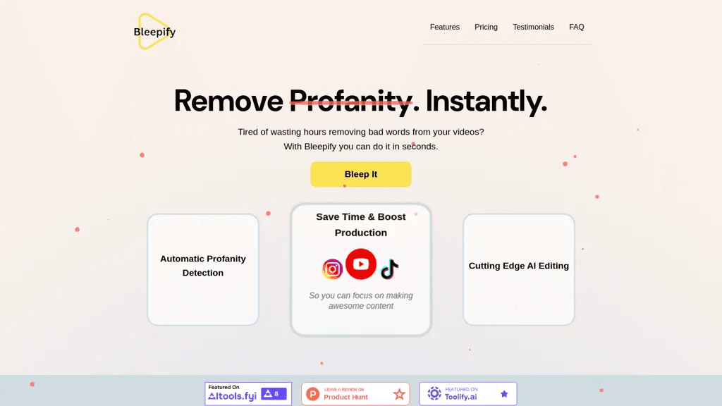 Bleepify 工具截图