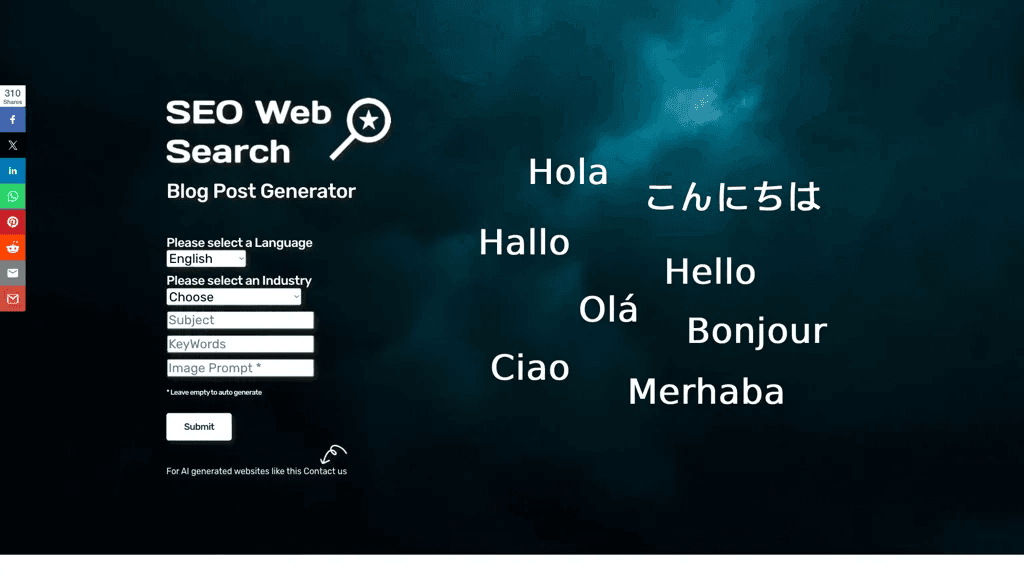 Blog Post Generator 工具截图