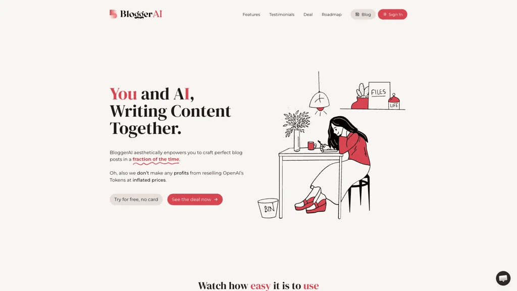 BloggerAI 工具截图