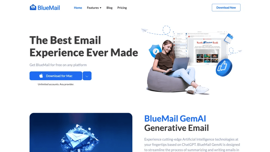 BlueMail 官网截图