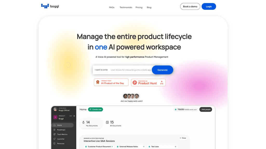 Boggl AI 官网截图