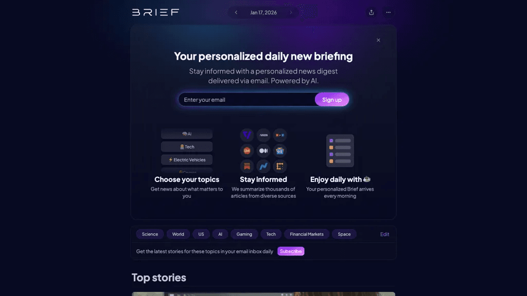 Brief News 工具截图