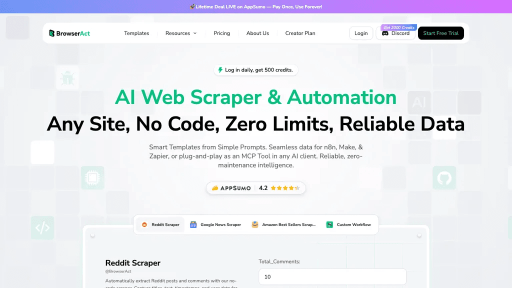BrowserAct 工具截图