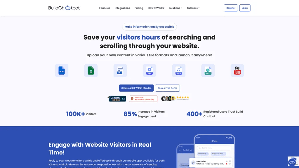 Build Chatbot AI 官网截图