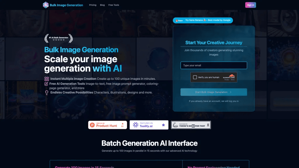 Bulk Image Generation 工具截图