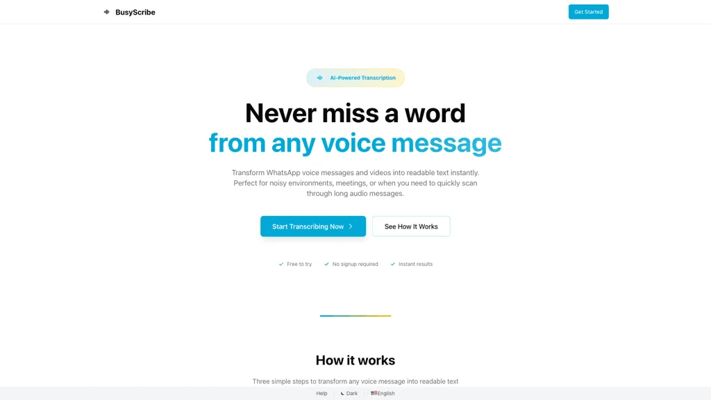 BusyScribe 官网截图