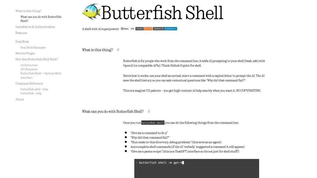 Butterfish Shell 工具截图