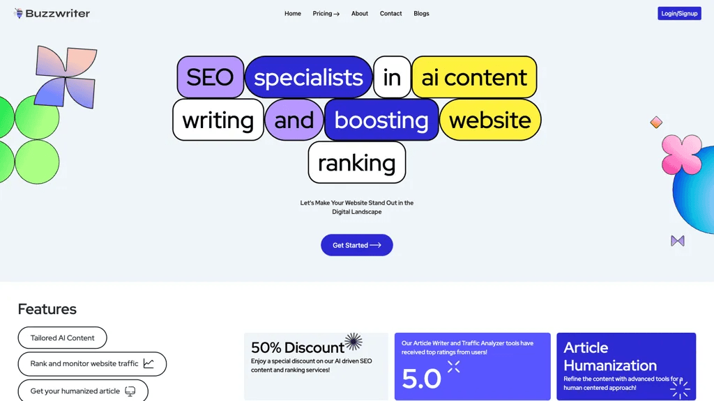Buzzwriter AI 工具截图