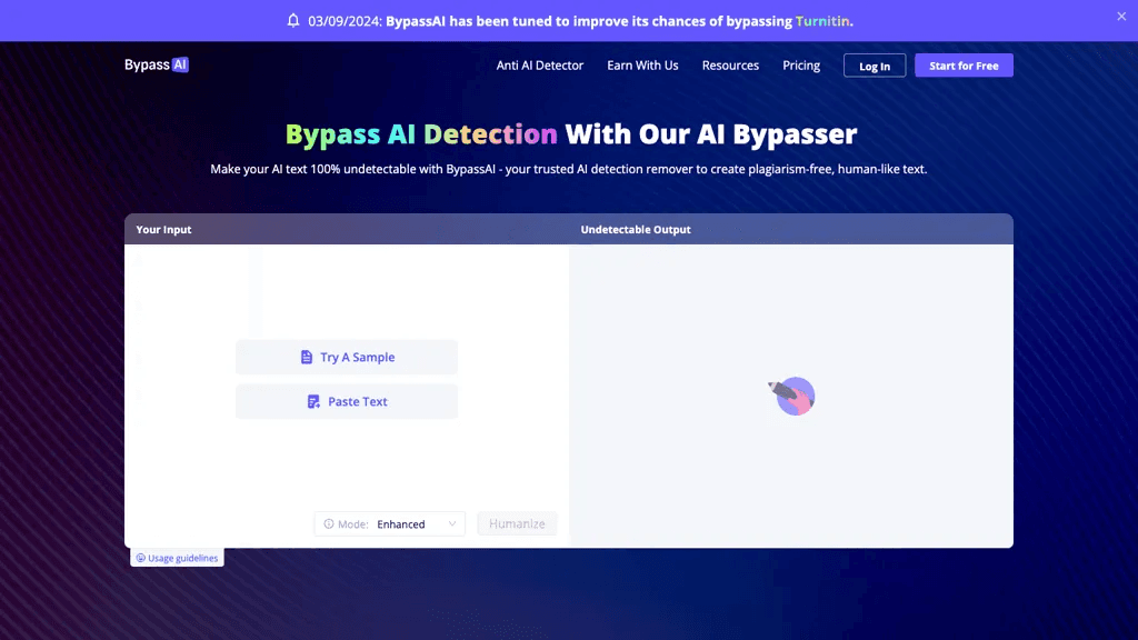 Bypass AI 官网截图