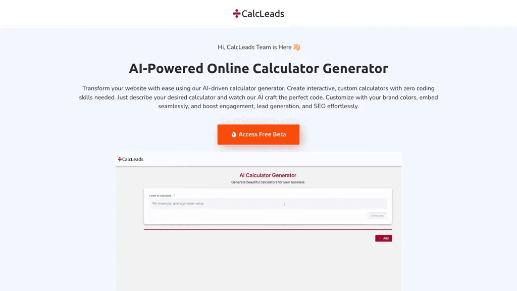 CalcLeads 工具截图