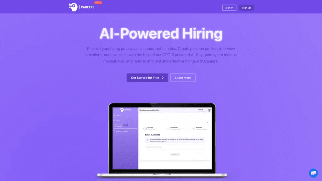 Careers AI 工具截图
