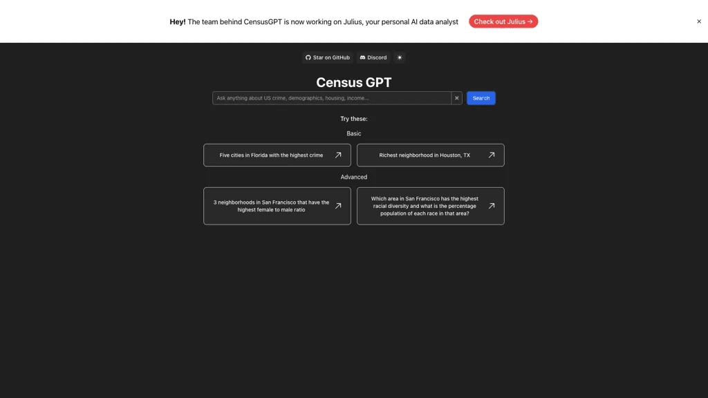 Census GPT 工具截图