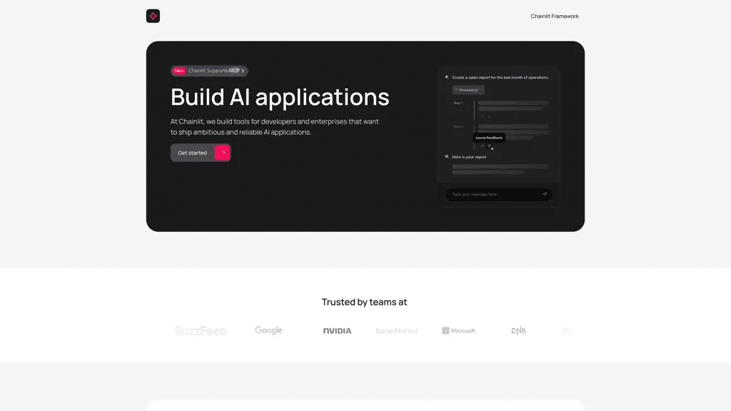 Chainlit.io 工具截图