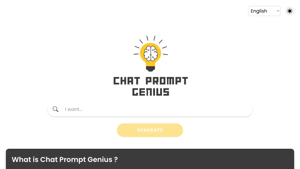 Chat Prompt Genius 工具截图