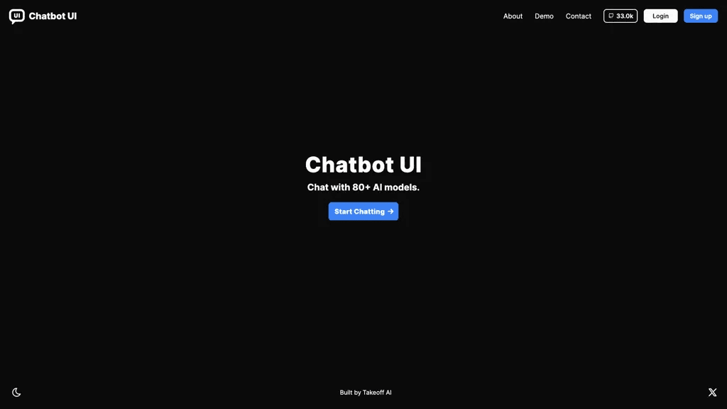 Chatbot UI 官网截图