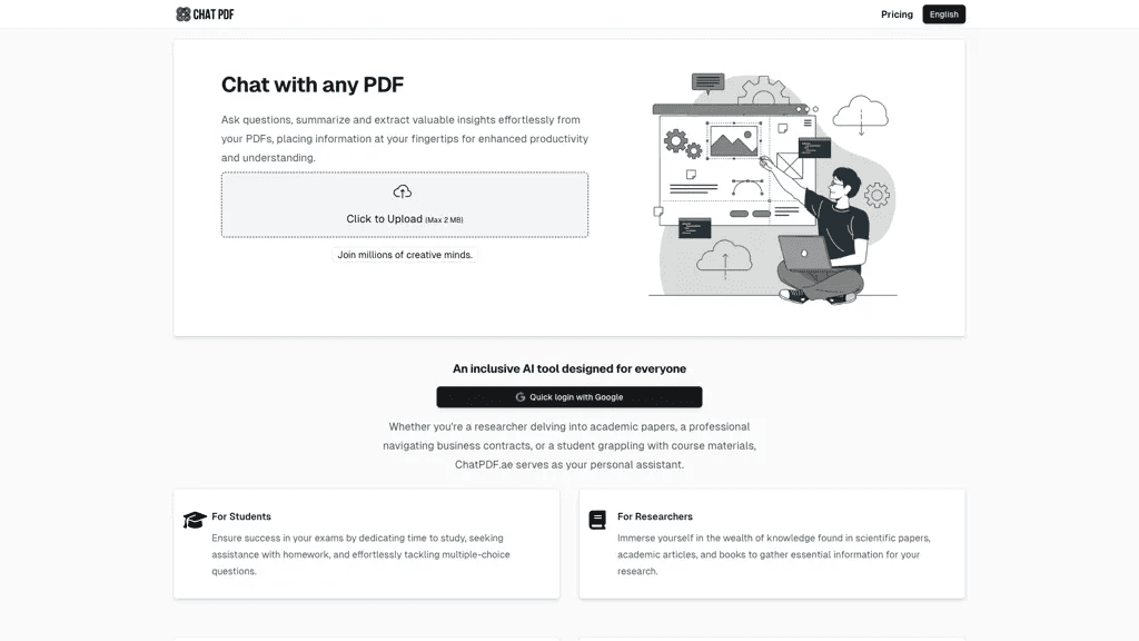 Chatpdf.ae 工具截图