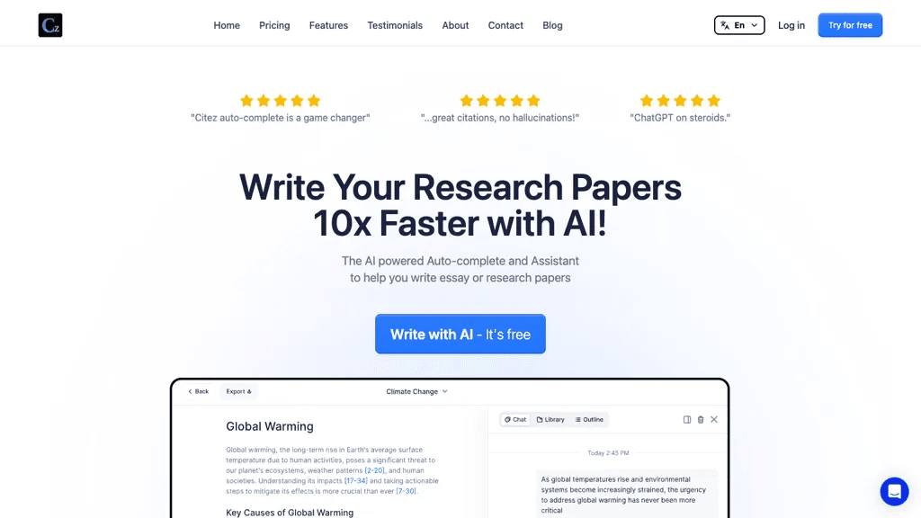 Citez.AI 工具截图