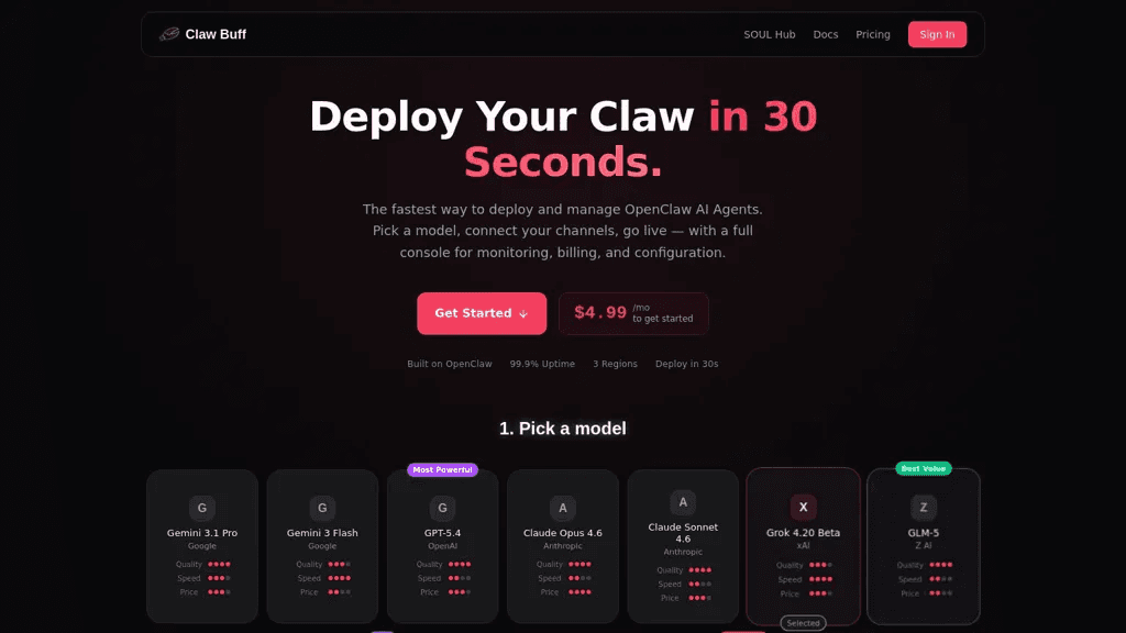 Claw Buff 官网截图