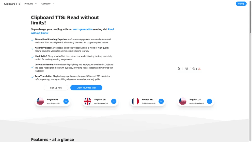 Clipboard TTS 工具截图