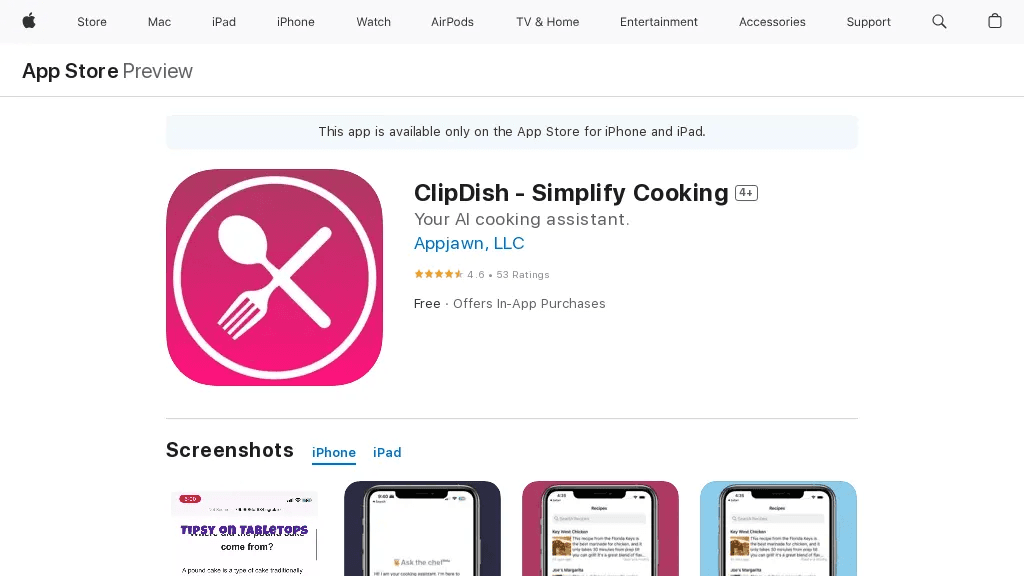 ClipDish 官网截图