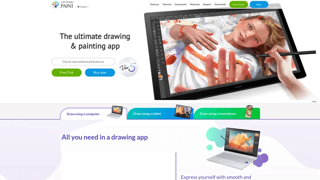 Clipstudio 官网截图