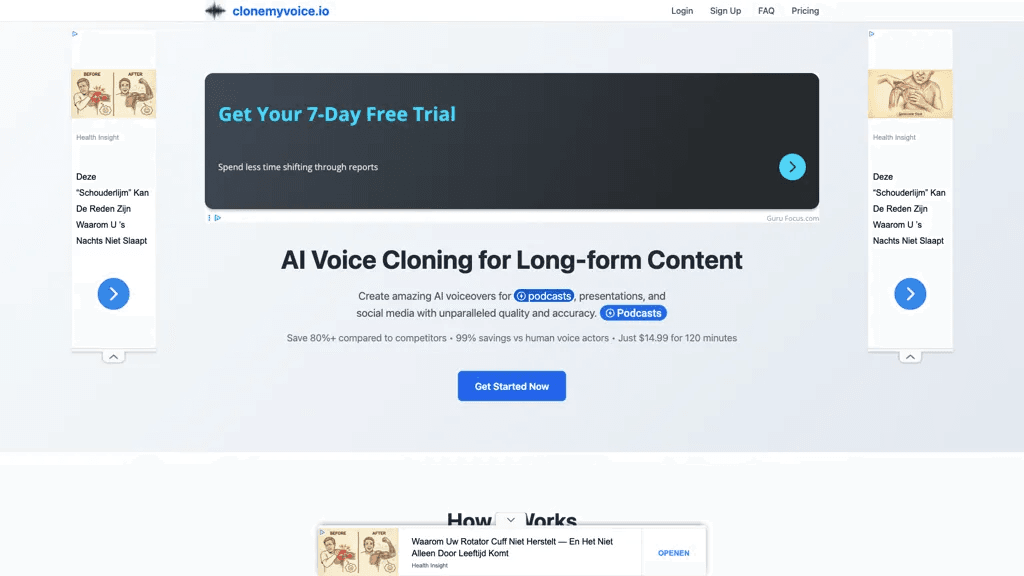 Clonemyvoice 官网截图