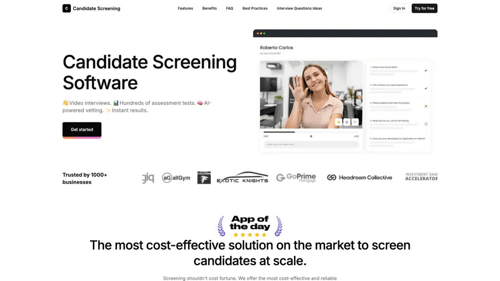 CNDTS Screening 工具截图
