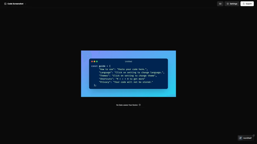 Code Screenshot 工具截图