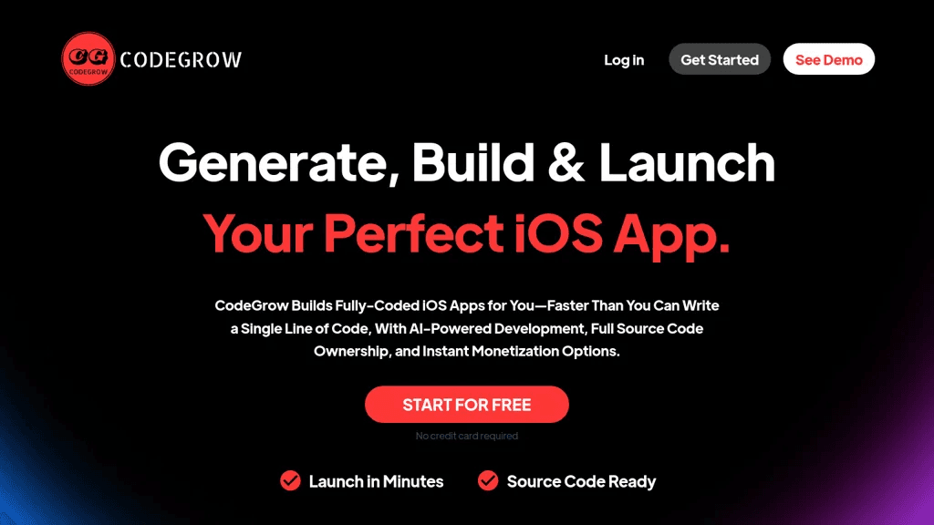 CodeGrow 官网截图