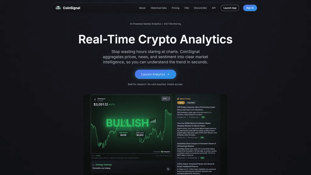 CoinSignal 官网截图