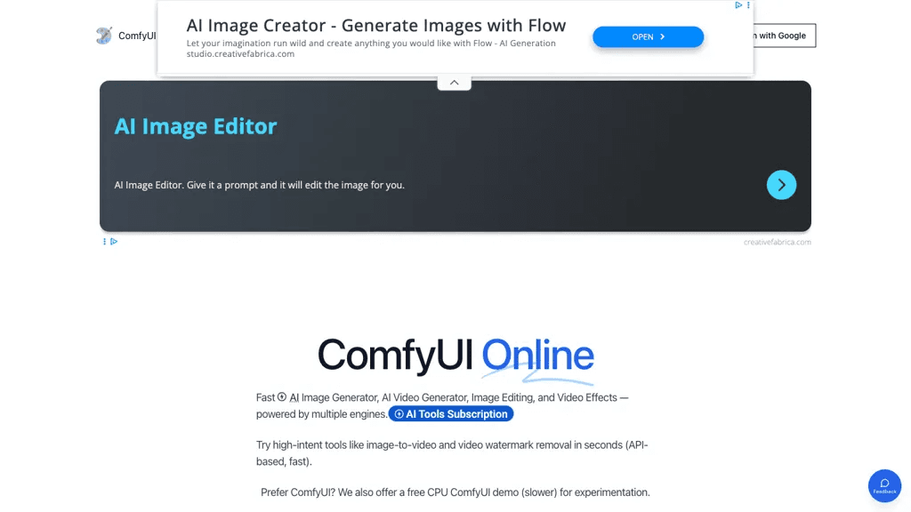 ComfyUI Web 工具截图