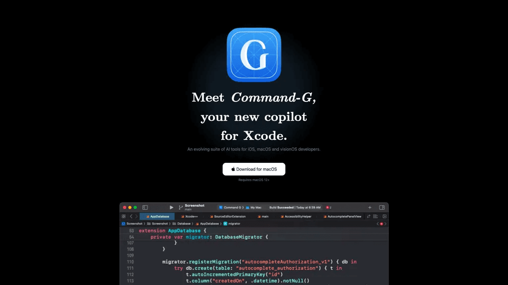 Command-G 官网截图