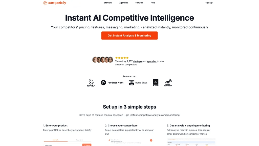 Competely 官网截图