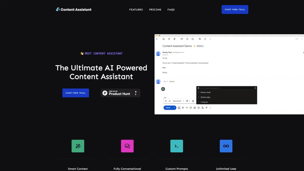 Content Assistant 官网截图