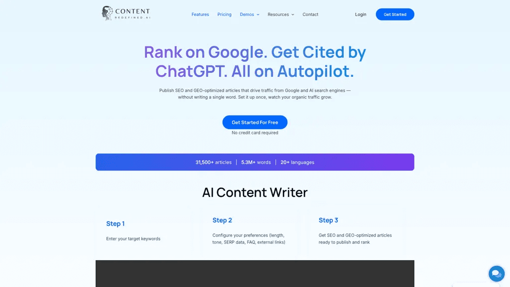 Content Redefined 官网截图