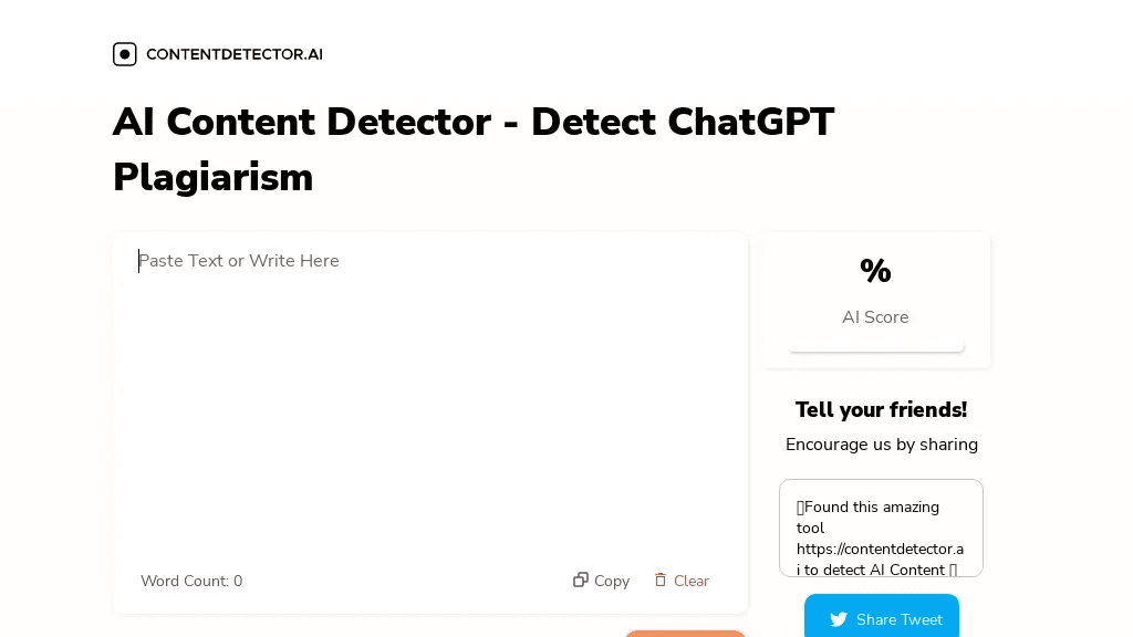 ContentDetector.ai 官网截图