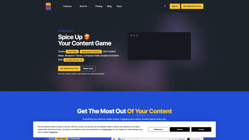 Contentfries 工具截图